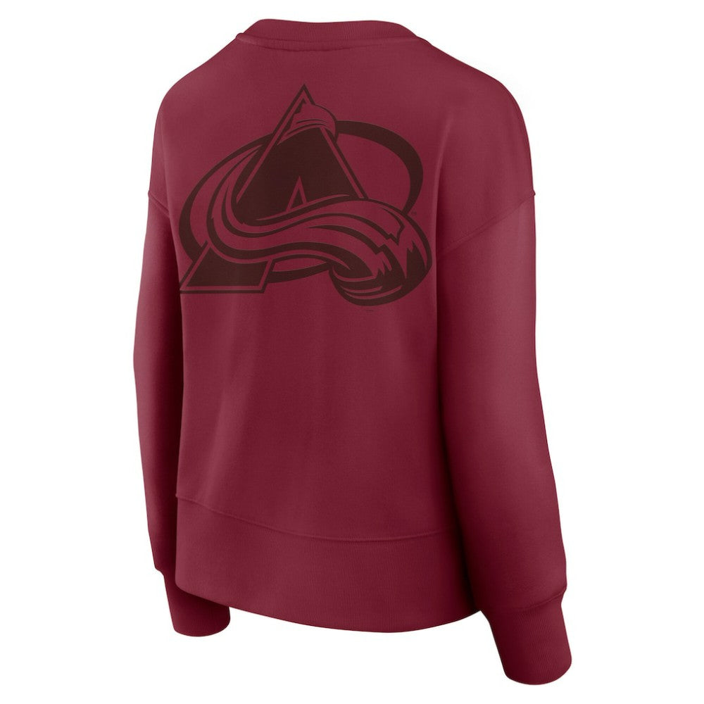 Colorado Avalanche Fanatics Women's Elements Flow Pullover Sweatshirt - Burgundy Sweatshirts