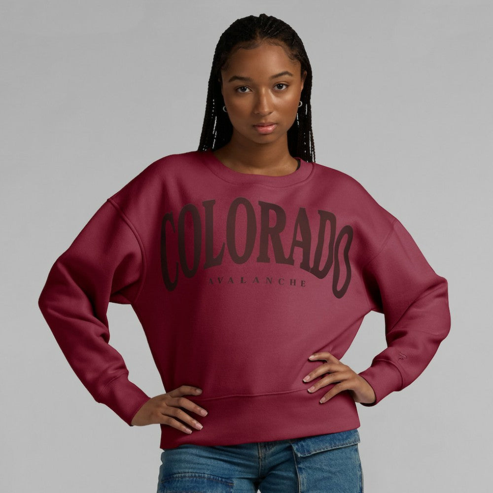 Colorado Avalanche Fanatics Women's Elements Flow Pullover Sweatshirt - Burgundy Sweatshirts