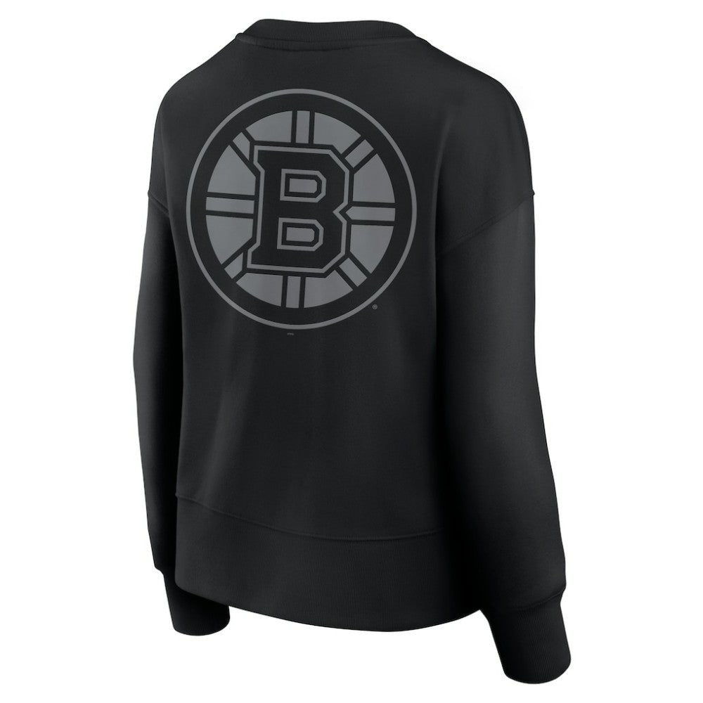 Boston Bruins Fanatics Women's Elements Flow Pullover Sweatshirt - Black Sweatshirts