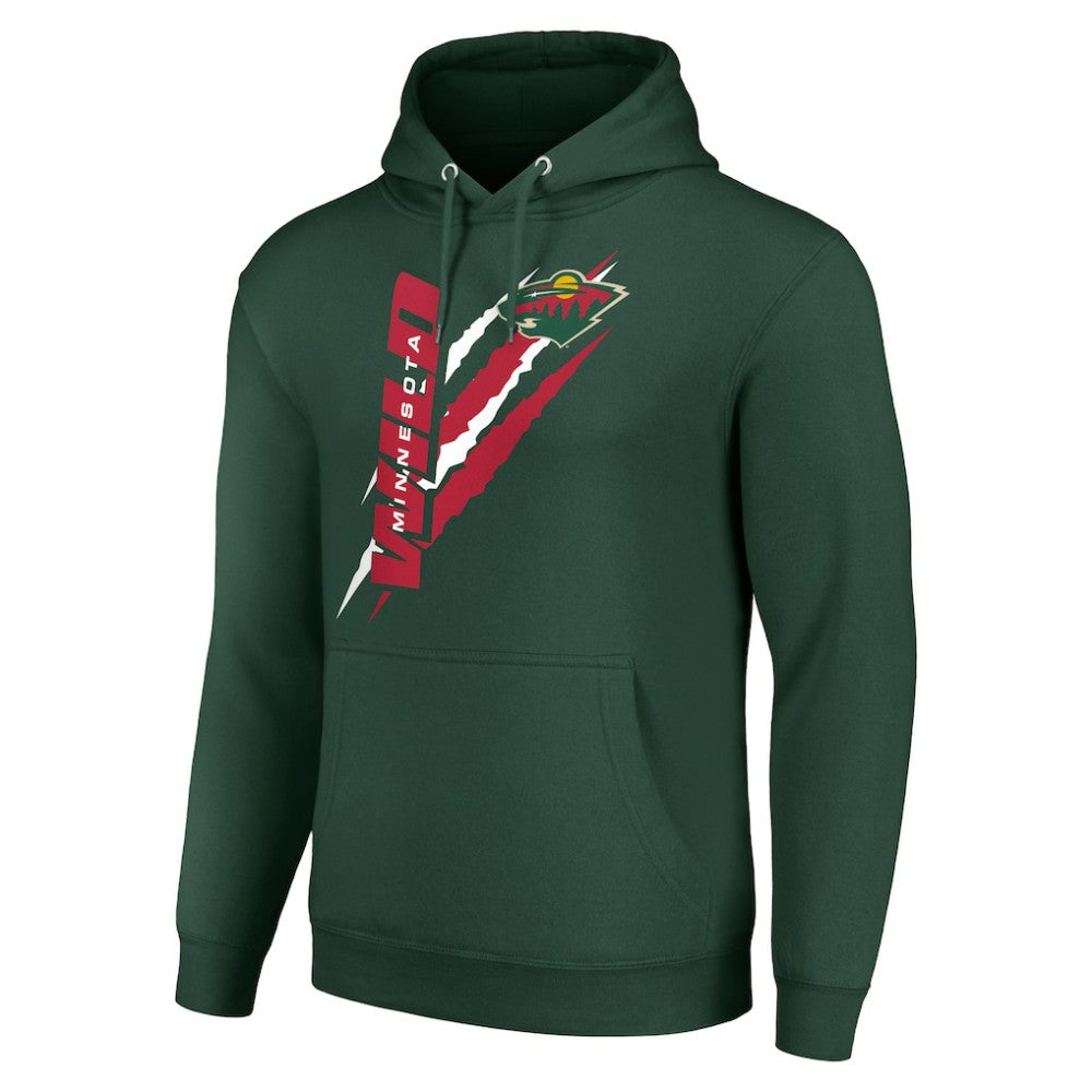 Minnesota Wild Starter Color Scratch Fleece Pullover Hoodie - Green Hoodies