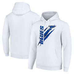 St. Louis Blues Starter Color Scratch Fleece Pullover Hoodie - White Hoodies