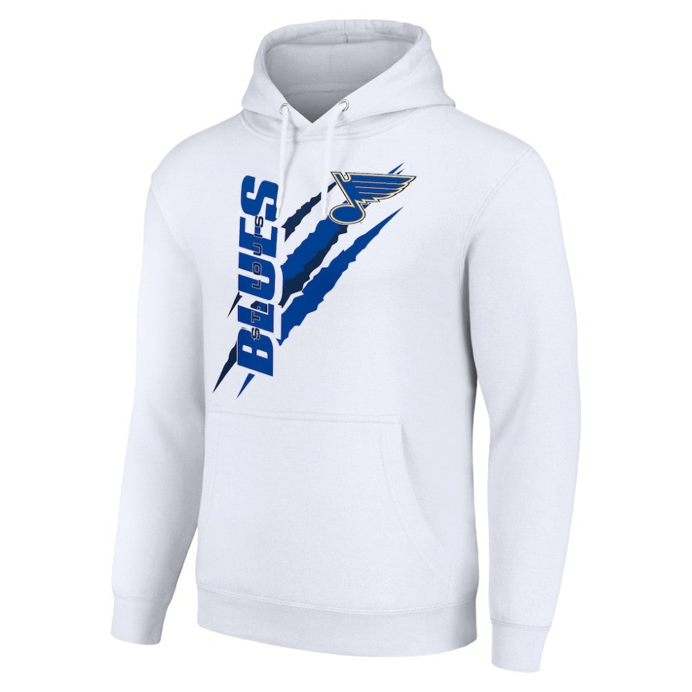 St. Louis Blues Starter Color Scratch Fleece Pullover Hoodie - White Hoodies