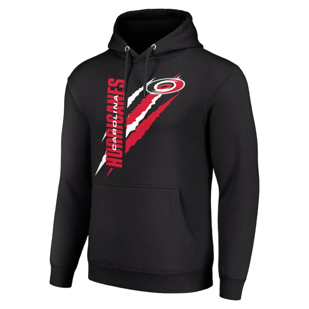 Carolina Hurricanes Starter Color Scratch Fleece Pullover Hoodie - Black Hoodies