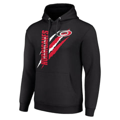 Carolina Hurricanes Starter Color Scratch Fleece Pullover Hoodie - Black Hoodies