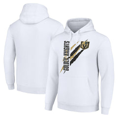 Vegas Golden Knights Starter Color Scratch Fleece Pullover Hoodie - White Hoodies