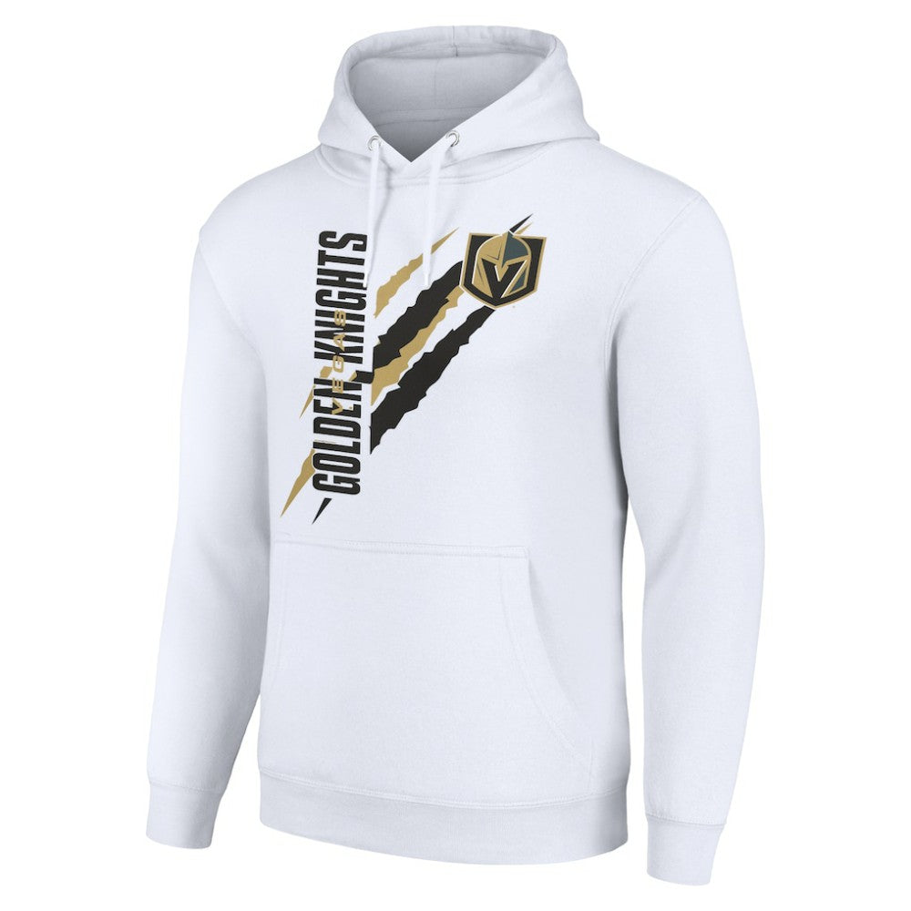 Vegas Golden Knights Starter Color Scratch Fleece Pullover Hoodie - White Hoodies
