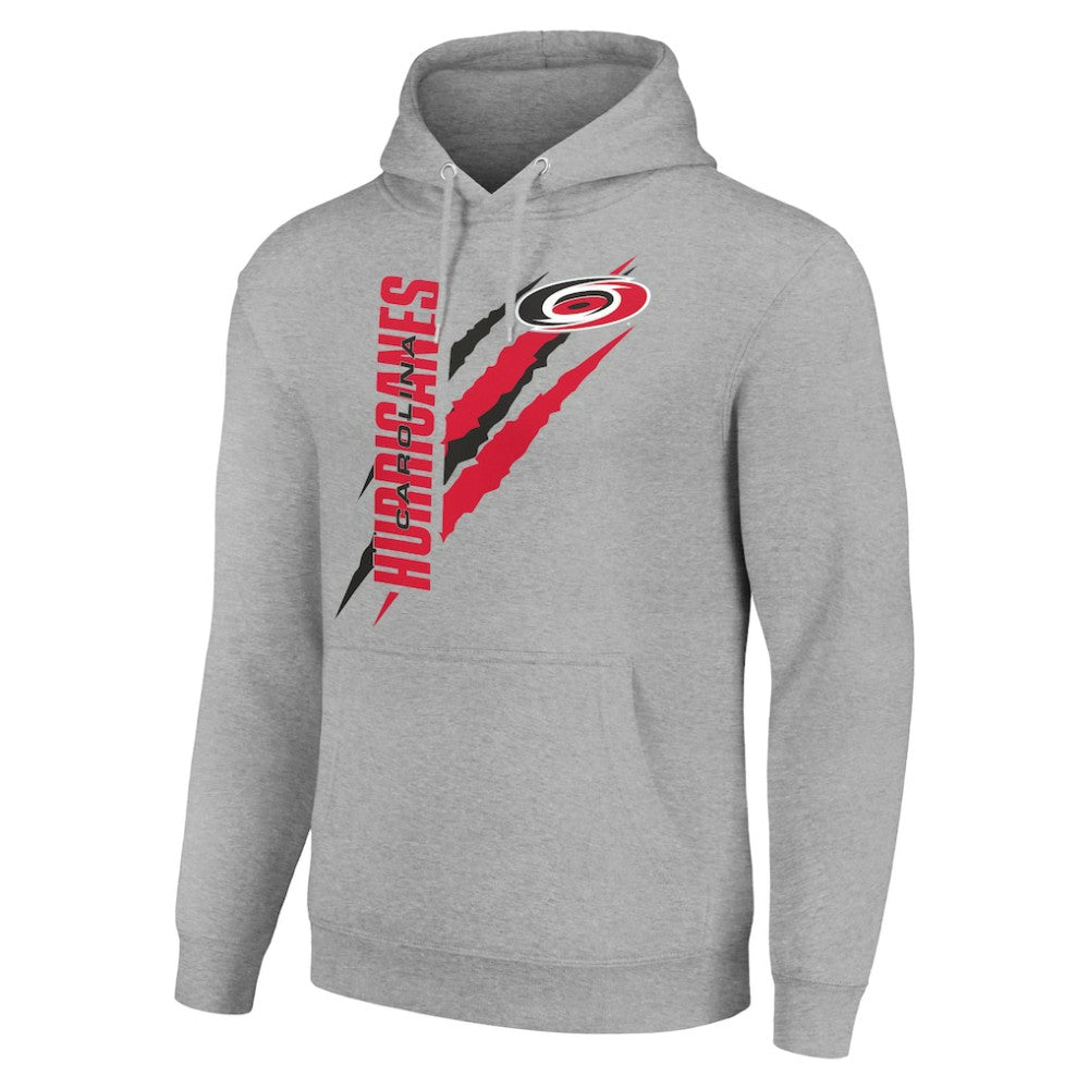 Carolina Hurricanes Starter Color Scratch Fleece Pullover Hoodie - Heather Gray Hoodies