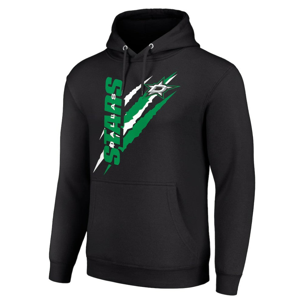 Dallas Stars Starter Color Scratch Fleece Pullover Hoodie - Black Hoodies