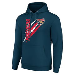Florida Panthers Starter Color Scratch Fleece Pullover Hoodie - Blue Hoodies