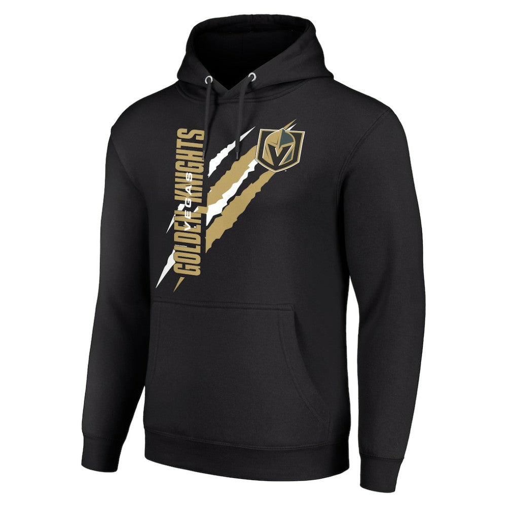 Vegas Golden Knights Starter Color Scratch Fleece Pullover Hoodie - Black Hoodies