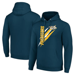 Nashville Predators Starter Color Scratch Fleece Pullover Hoodie - Blue Hoodies