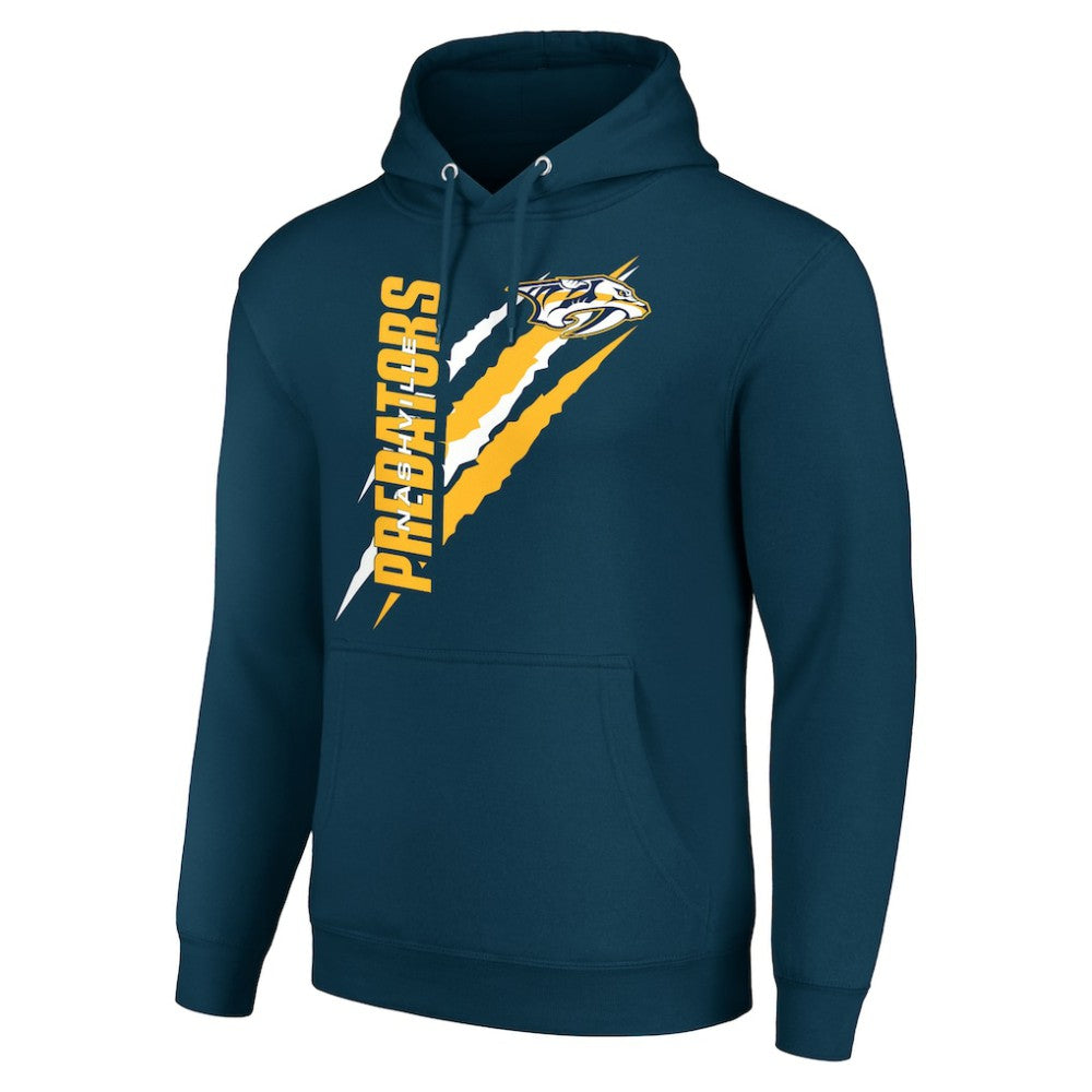Nashville Predators Starter Color Scratch Fleece Pullover Hoodie - Blue Hoodies
