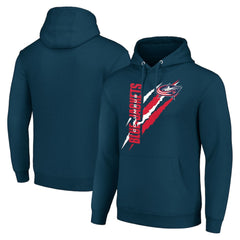 Columbus Blue Jackets Starter Color Scratch Fleece Pullover Hoodie - Blue Hoodies