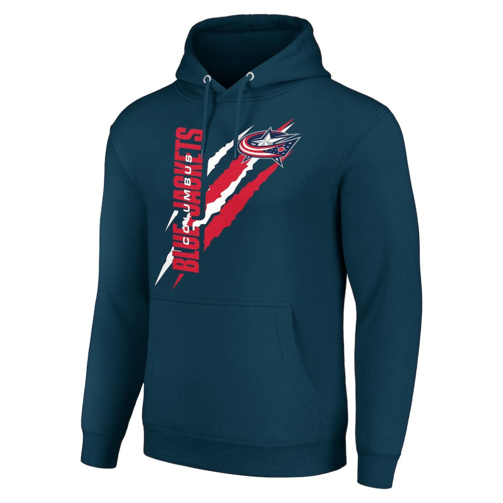 Columbus Blue Jackets Starter Color Scratch Fleece Pullover Hoodie - Blue Hoodies
