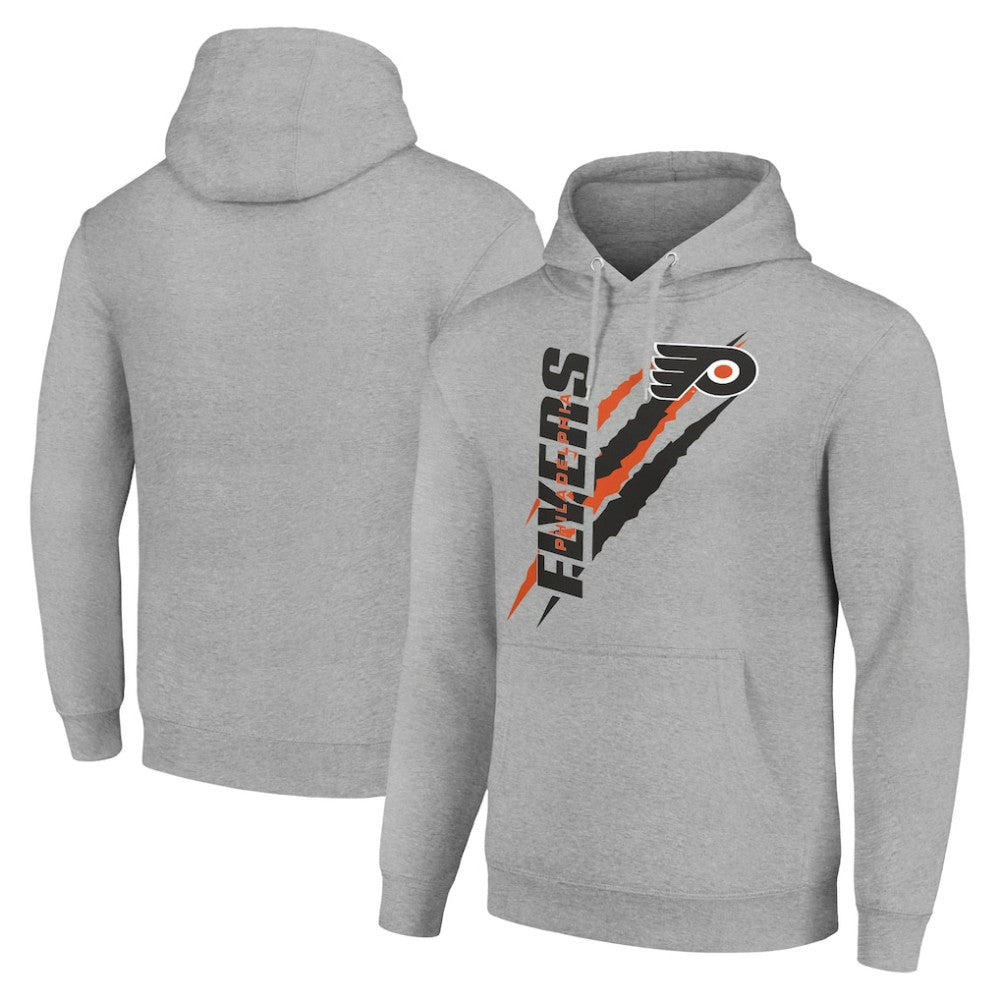 Philadelphia Flyers Starter Color Scratch Fleece Pullover Hoodie - Heather Gray Hoodies