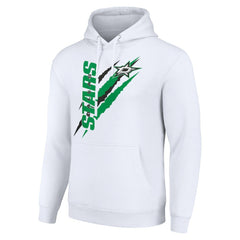 Dallas Stars Starter Color Scratch Fleece Pullover Hoodie - White Hoodies