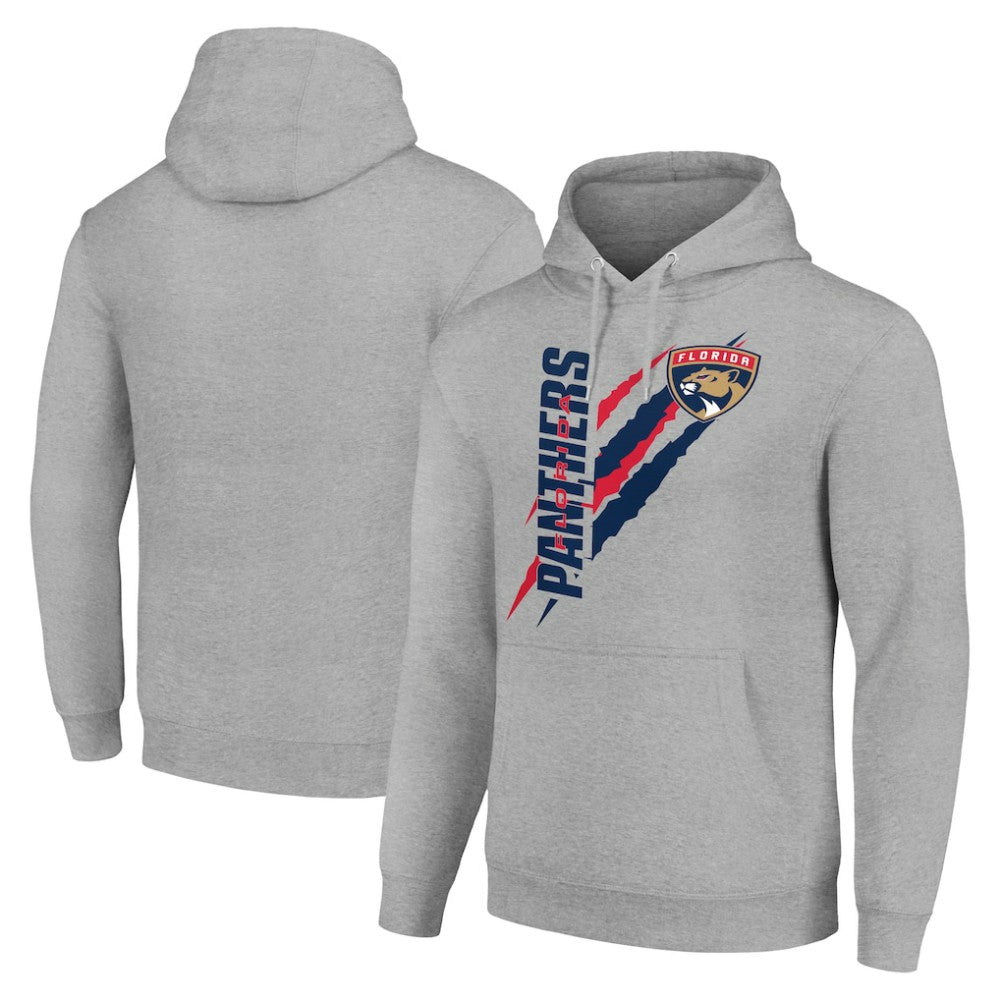 Florida Panthers Starter Color Scratch Fleece Pullover Hoodie - Heather Gray Hoodies