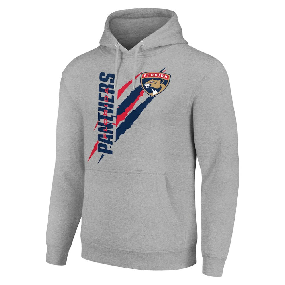 Florida Panthers Starter Color Scratch Fleece Pullover Hoodie - Heather Gray Hoodies
