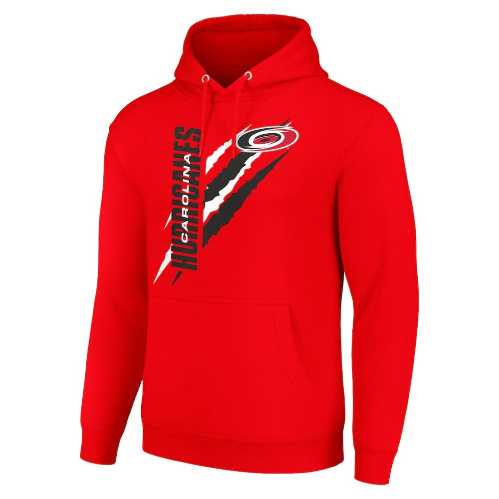 Carolina Hurricanes Starter Color Scratch Fleece Pullover Hoodie - Red Hoodies