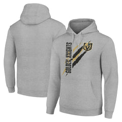 Vegas Golden Knights Starter Color Scratch Fleece Pullover Hoodie - Heather Gray Hoodies