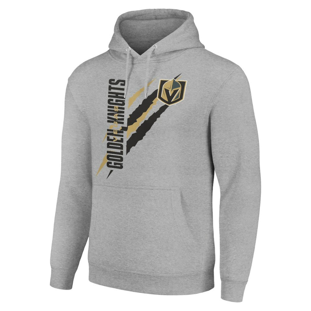 Vegas Golden Knights Starter Color Scratch Fleece Pullover Hoodie - Heather Gray Hoodies