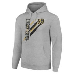 Vegas Golden Knights Starter Color Scratch Fleece Pullover Hoodie - Heather Gray Hoodies