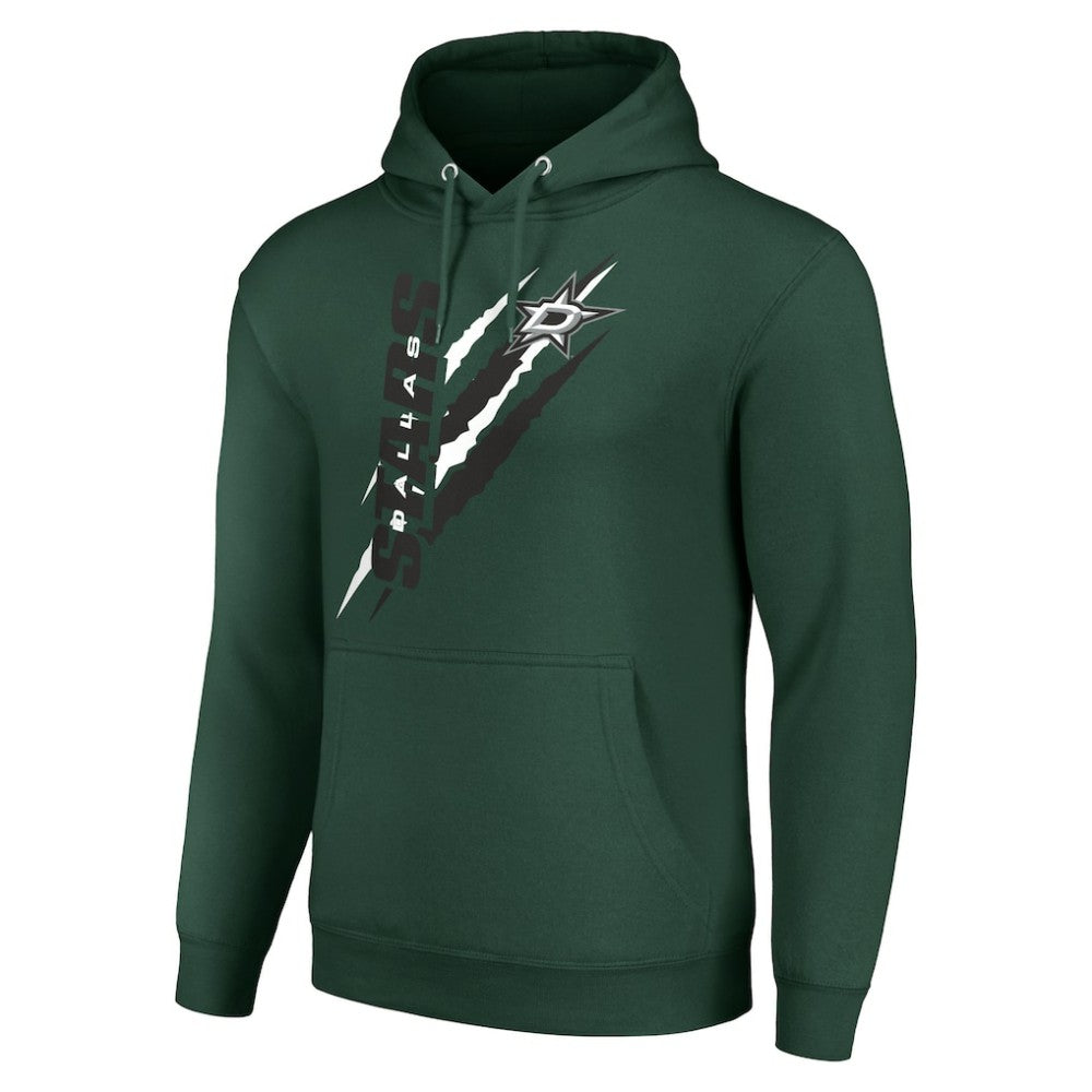 Dallas Stars Starter Color Scratch Fleece Pullover Hoodie - Green Hoodies