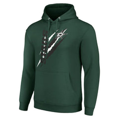 Dallas Stars Starter Color Scratch Fleece Pullover Hoodie - Green Hoodies