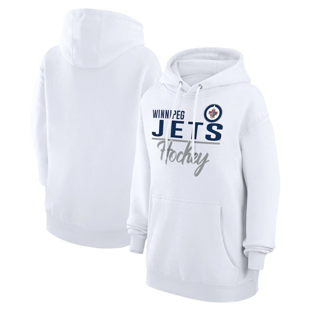 Winnipeg Jets G-III 4Her by Carl Banks Women's Team Fleece Pullover Hoodie - White Hoodies