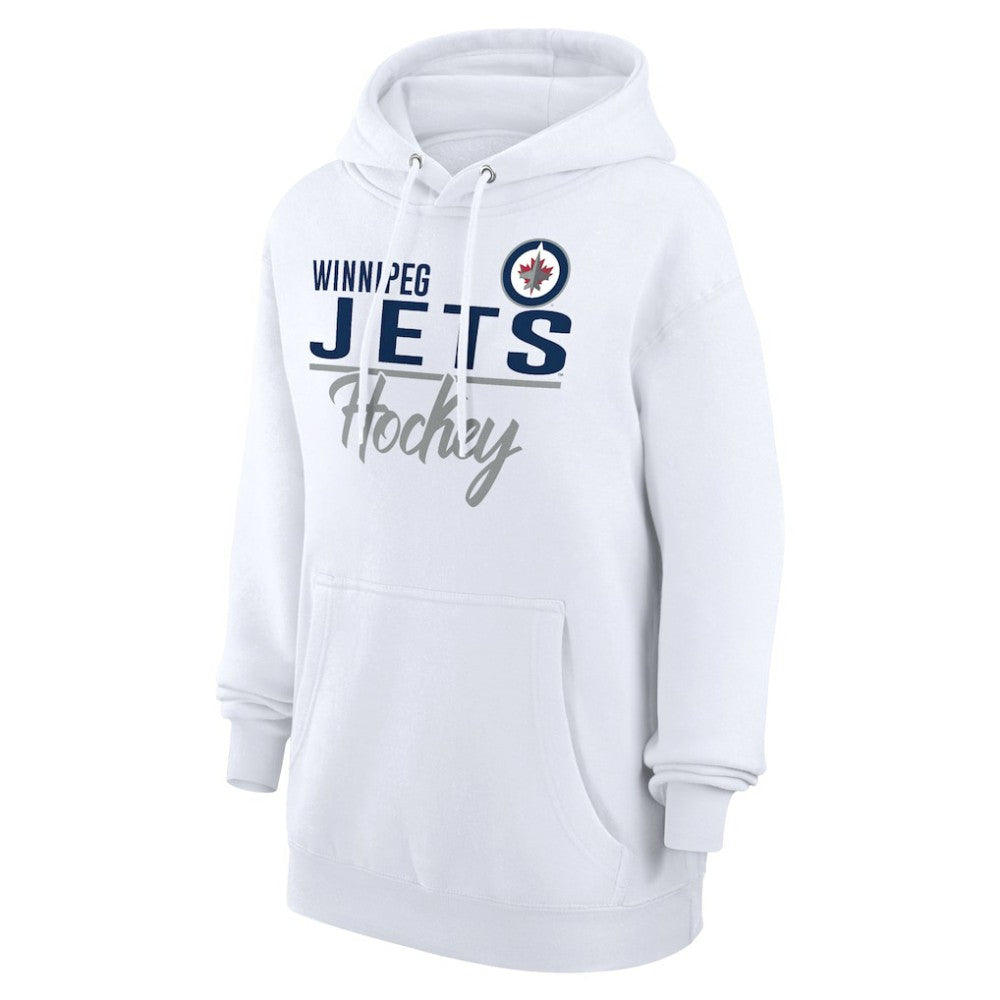 Winnipeg Jets G-III 4Her by Carl Banks Women's Team Fleece Pullover Hoodie - White Hoodies