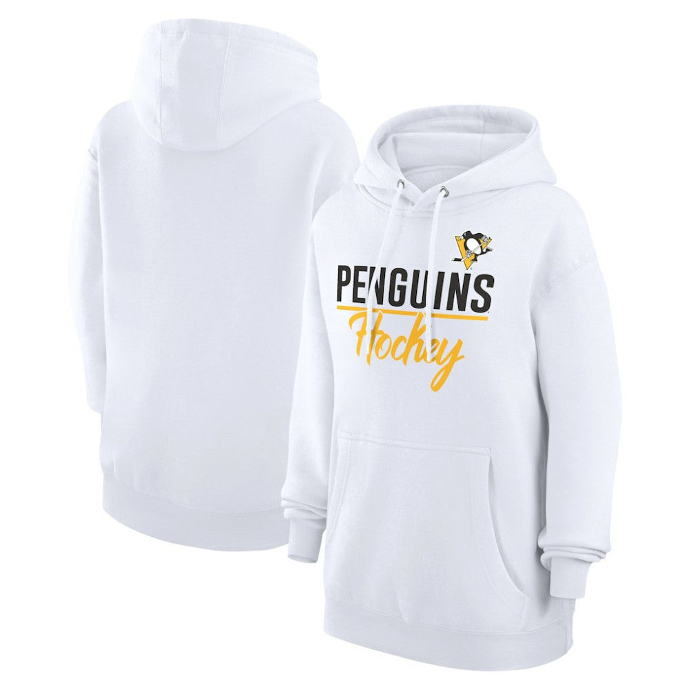 Pittsburgh Penguins G-III 4Her by Carl Banks Women's Team Fleece Pullover Hoodie - White Hoodies