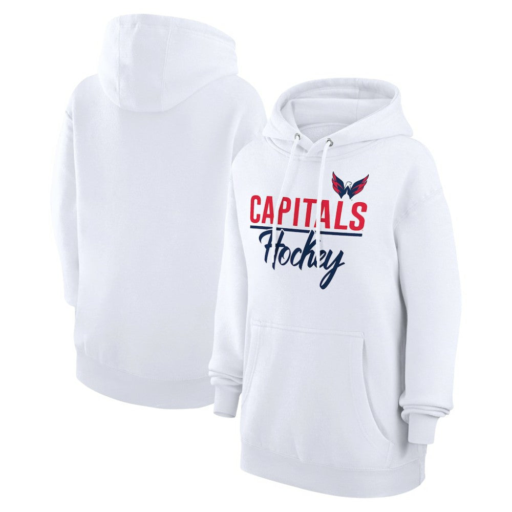 Washington Capitals G-III 4Her by Carl Banks Women's Team Fleece Pullover Hoodie - White Hoodies