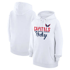 Washington Capitals G-III 4Her by Carl Banks Women's Team Fleece Pullover Hoodie - White Hoodies