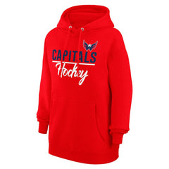 Washington Capitals G-III 4Her by Carl Banks Women's Team Fleece Pullover Hoodie - Red Hoodies
