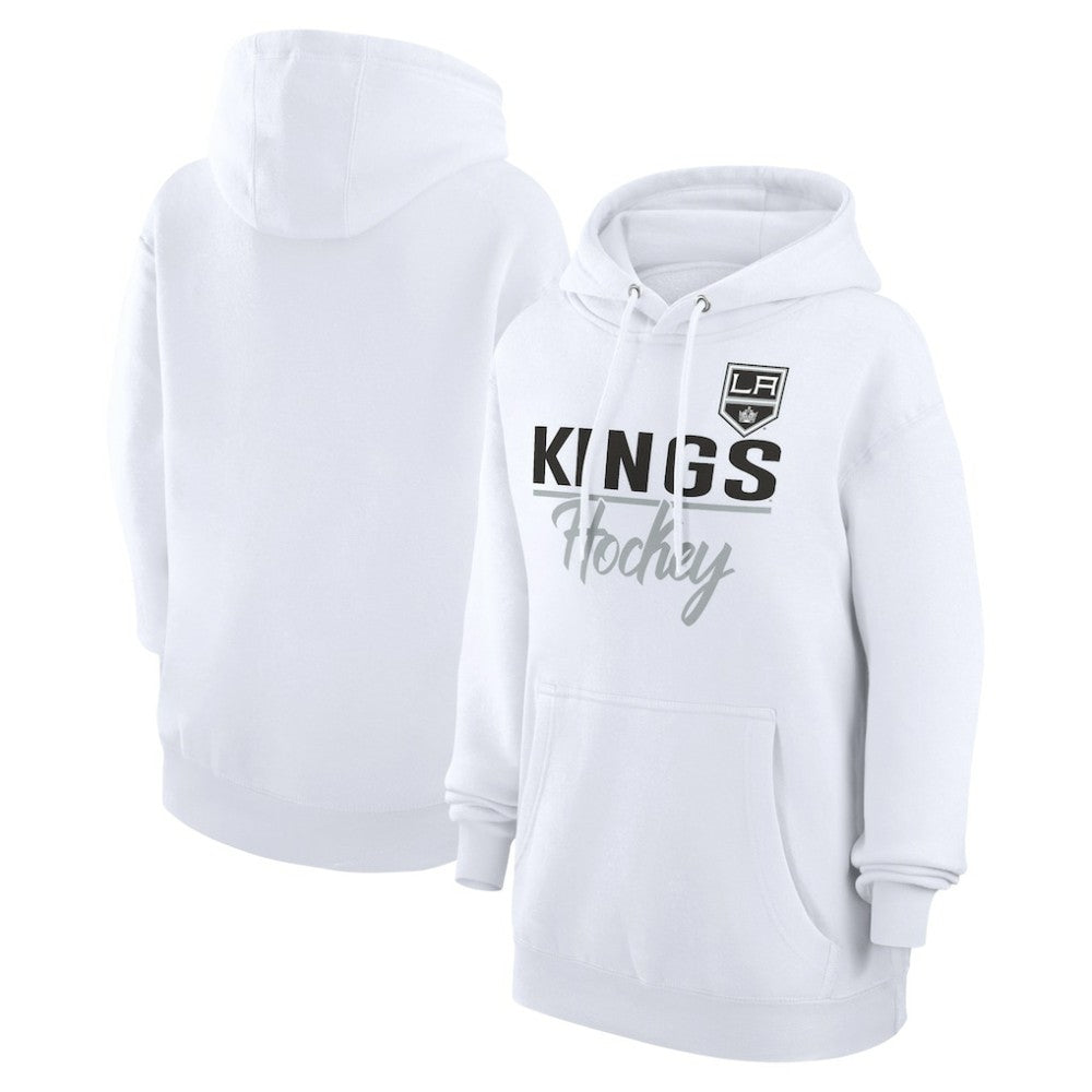Los Angeles Kings G-III 4Her by Carl Banks Women's Team Fleece Pullover Hoodie - White Hoodies