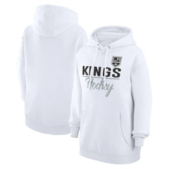 Los Angeles Kings G-III 4Her by Carl Banks Women's Team Fleece Pullover Hoodie - White Hoodies