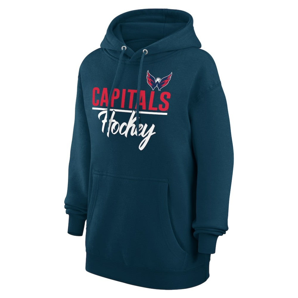 Washington Capitals G-III 4Her by Carl Banks Women's Team Fleece Pullover Hoodie - Navy Hoodies