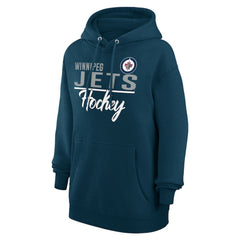 Winnipeg Jets G-III 4Her by Carl Banks Women's Team Fleece Pullover Hoodie - Navy Hoodies