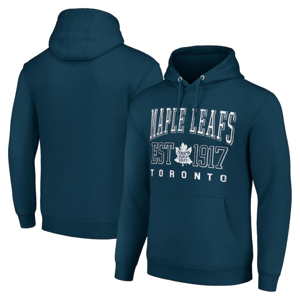 Toronto Maple Leafs Starter Retro Graphic Pullover Hoodie - Navy Hoodies