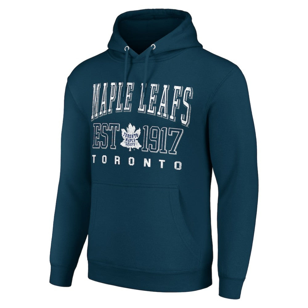 Toronto Maple Leafs Starter Retro Graphic Pullover Hoodie - Navy Hoodies
