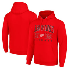 Detroit Red Wings Starter Retro Graphic Pullover Hoodie - Red Hoodies