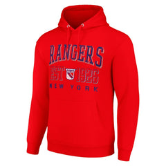 New York Rangers Starter Retro Graphic Pullover Hoodie - Red Hoodies