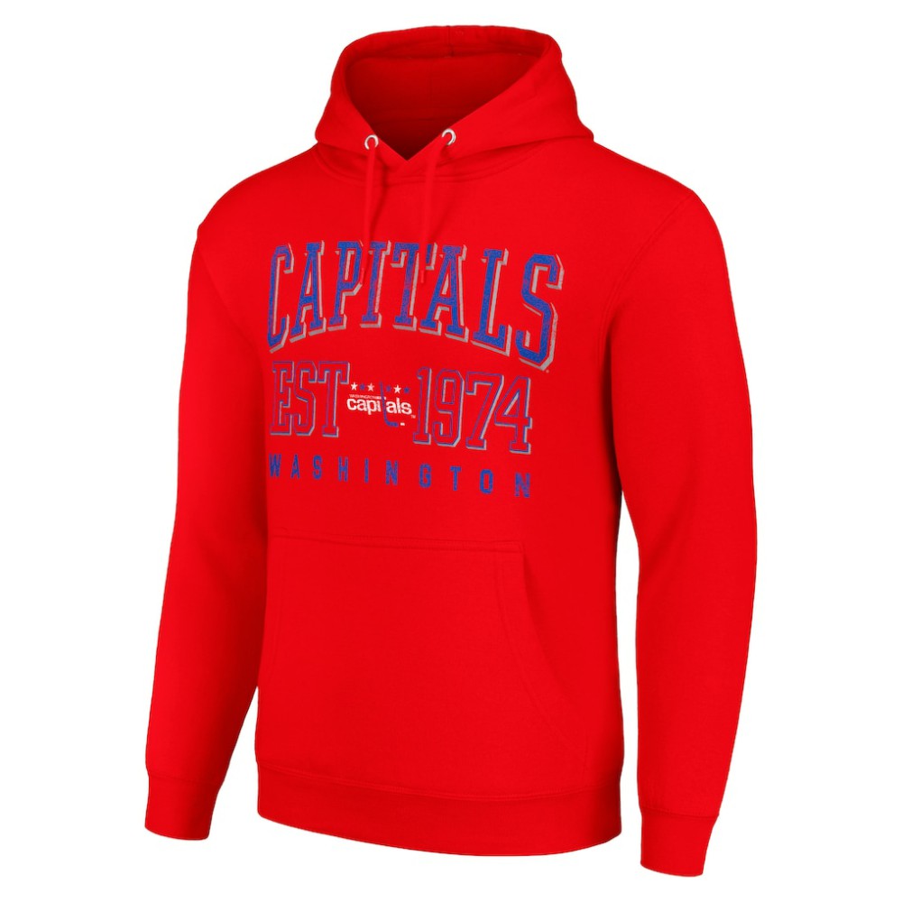 Washington Capitals Starter Retro Graphic Pullover Hoodie - Red Hoodies