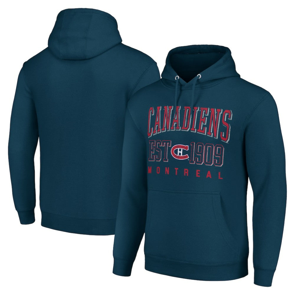 Montreal Canadiens Starter Retro Graphic Pullover Hoodie - Navy Hoodies
