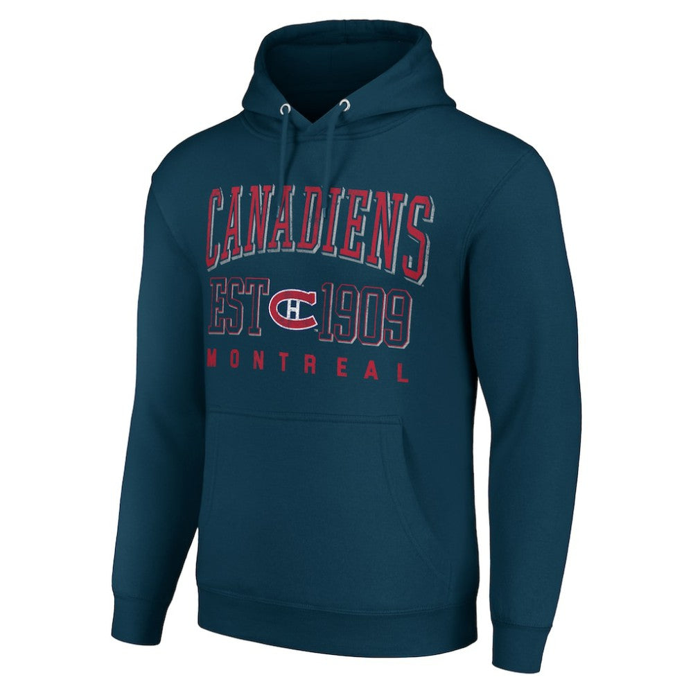 Montreal Canadiens Starter Retro Graphic Pullover Hoodie - Navy Hoodies