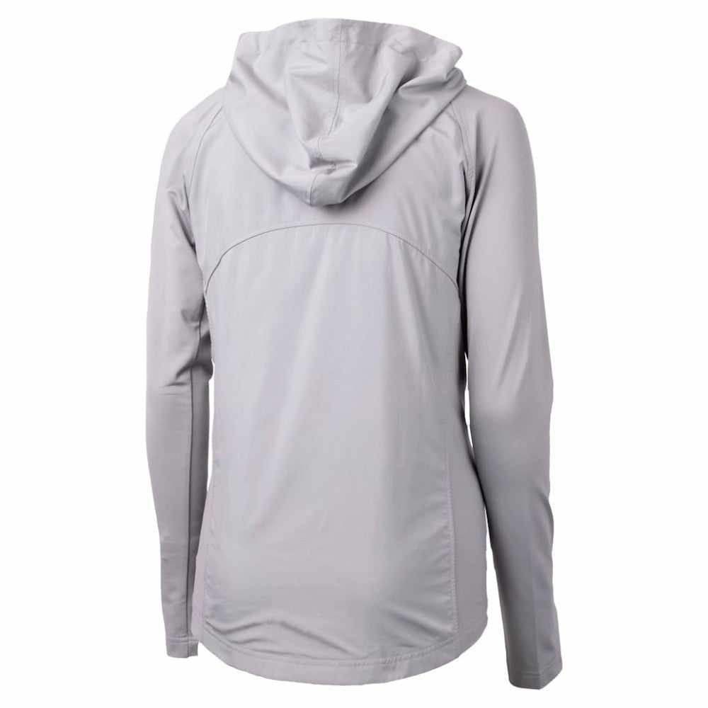 San Diego Padres Cutter & Buck Women's City Connect Adapt Eco Knit Hybrid Recycled Full-Zip Hoodie Gray