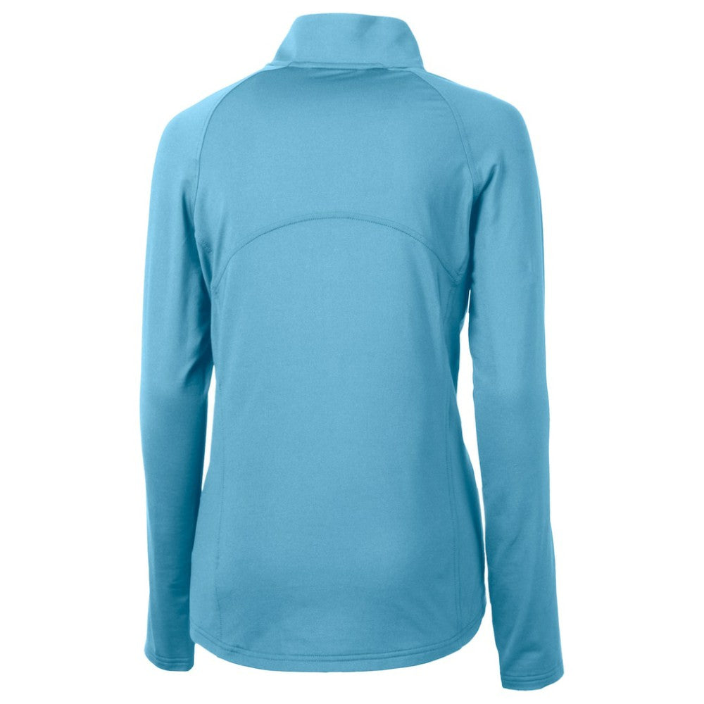 Chicago Cubs Cutter & Buck Women's City Connect Adapt Eco Knit Recycled Half-Zip Pullover Top Powder Blue