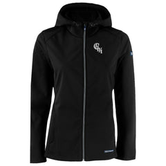 Chicago White Sox Cutter & Buck Women's City Connect Evoke Eco Softshell Recycled Full-Zip Hoodie Jacket Black