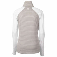 Houston Astros Cutter & Buck Women's City Connect Forge Tonal Stripe Stretch Half-Zip Pullover Top White