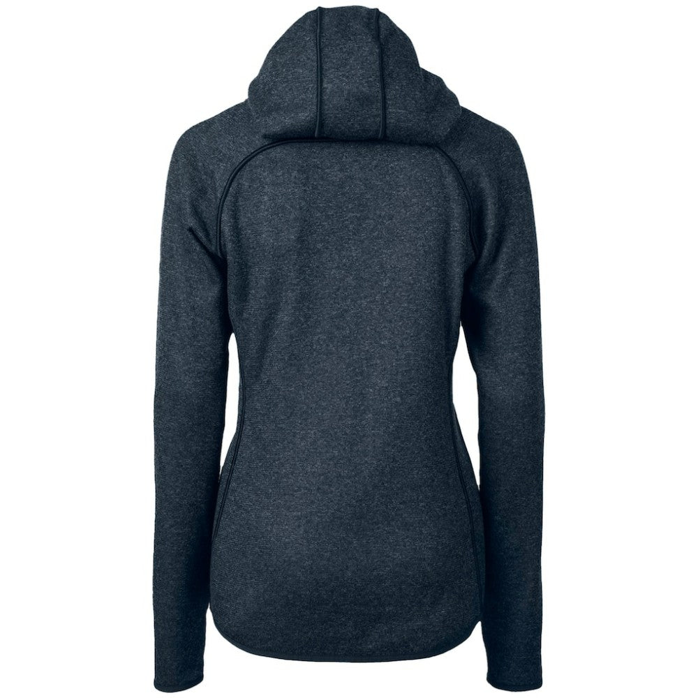 Chicago Cubs Cutter & Buck Women's City Connect Mainsail Full-Zip Hooded Jacket Heather Navy